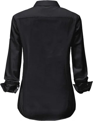 Vista 7 de Jandukar Camisas de manga larga con botones para mujer, camisas de traje para mujer