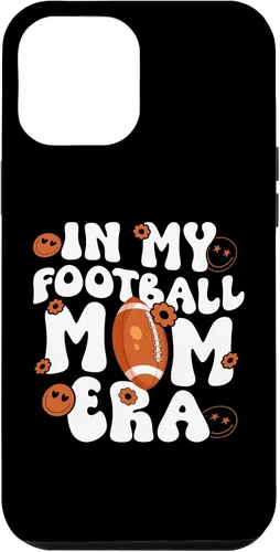 Vista 6 de Funda para iPhone 14 Groovy In My Football Mom Era Funny Football Mama Boys Girls