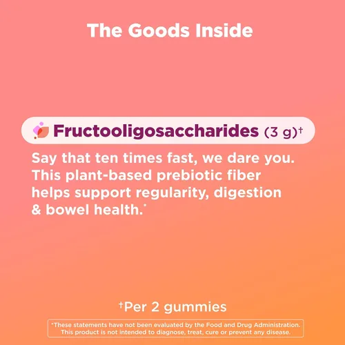 Vista 3 de OLLY Gomitas de fibra aptas para niños, soporte para la digestión* Fibra