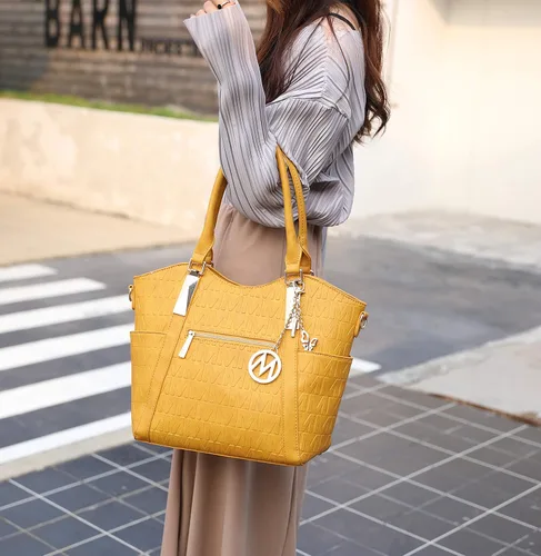 Vista 2 de MKF Collection - Bolso tote para mujer de cuero vegano con asa para el hombro Bolso con asa superior, bolso de mano para damas de Mia K