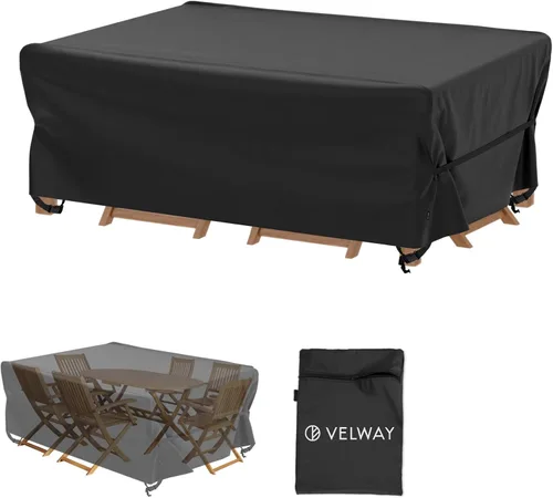 Vista 16 de Velway Funda para muebles de patio al aire libre, impermeable, rectangular, para mesa de patio, silla, sofá, 67 pulgadas de largo x 37 pulgadas