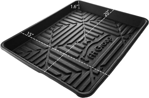 Vista 5 de FH Group Climaproof para Protección en Todo Clima Negra Multiuso Bandeja para Alimentación de Mascotas, Bandeja para Tazón de Perro, Bandeja