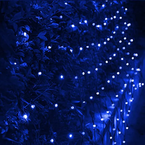 Vista 7 de Dazzle Bright - Red de luces de Navidad de 12 x 3.6 metros, 360 luces LED, 8 modos, luces de malla conectables con cable verde impermeable, luces