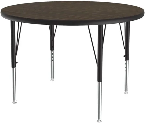 Vista 115 de Correll - Mesa rectangular de actividades para el aula de 24 x 36 pulgadas, altura ajustable (19-29 pulgadas), parte superior de nogal colonial