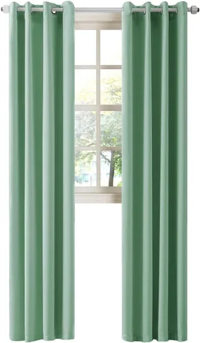 Vista 143 de LA PALMA Cortinas opacas con aislamiento térmico y ojales, para sala de estar, dormitorio, paquete de 2 paneles