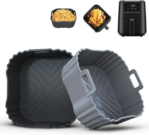 Vista 17 de LYHOLKEER Forros de silicona para freidora de aire Chefman de 6 cuartos de galón, Instant Pot Vortex Plus 6QT XL, 1 cesta cuadrada de silicona