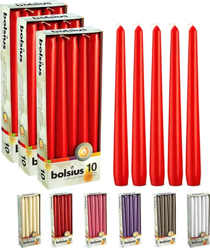 Vista 16 de Bolsius Velas alargadas blancas (10 pulgadas)