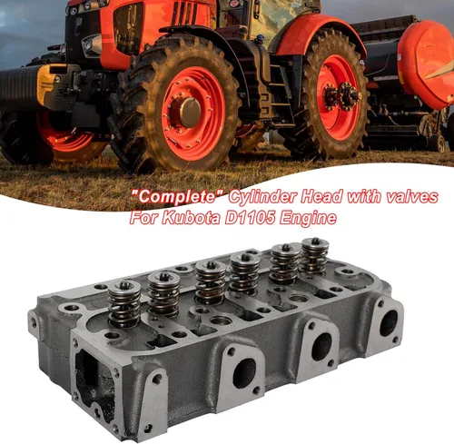 Vista 8 de Bruce & Shark Nueva culata "completa" apta para motor Kubota D1105 con válvulas, montaje de culata