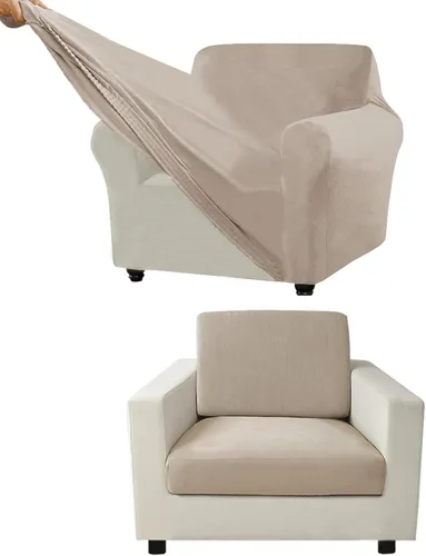 Vista 155 de Funda para Sofá de Terciopelo, Fundas Elásticas para Sofá para Funda Principal Separada/Respaldos y Cojines de Asiento, Funda para Sofá, para Fundas