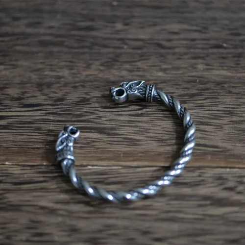 Vista 5 de Pulsera vikinga de acero inoxidable para hombre, joyería de talismán para hombres