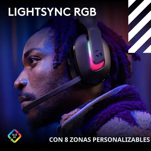 Vista 5 de Logitech G Astro A20 X Lightspeed Wireless Gaming Headset for PS5, Xbox, Switch, PC with 2-System PLAYSYNC Audio, Bluetooth, LIGHTSYNC RGB, and 48