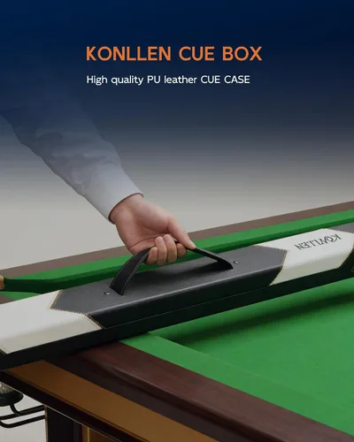 Vista 9 de KONLLEN Carbon Fiber Pool Cue 2.0 – 58" Low Deflection Performance Cue for Improved Accuracy & Consistency, 12.5mm Tip, Pro Taper