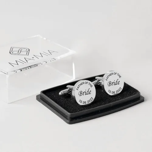 Vista 8 de Gemelos grabados personalizados para hombres, regalo de boda personalizado para novio, padre de la novia y el novio, mejores hombres, gemelos