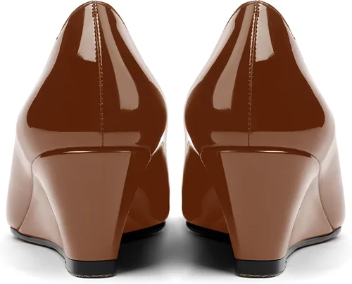 Vista 4 de WAYDERNS Zapatos de tacón bajo con cuña y puntera puntiaguda Chian para mujer, de 2 pulgadas