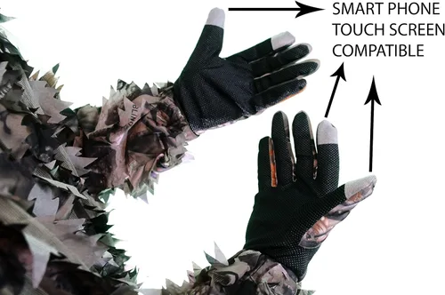 Vista 2 de Guantes de caza ligeros de camuflaje con pantalla táctil