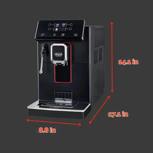 Vista 9 de Gaggia Magenta Plus Máquina de café espresso superautomática, 60 onzas, color negro