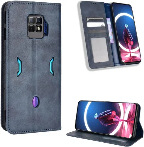Vista 81 de Funda para BLU Bold N2, funda de piel sintética para BLU Bold N2, funda para BLU Bold N2 5G N0050UU Funda de piel sintética negra Negro