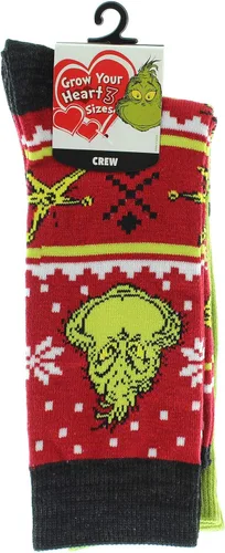 Vista 5 de Dr Seuss The Grinch Grinchmas - Calcetines para adultos, 2 pares, Multi