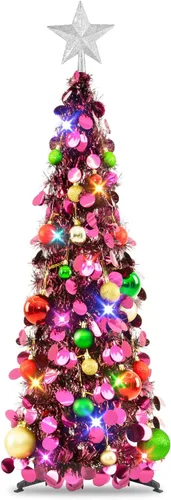 Vista 27 de N&T Nieting - Árbol de Navidad de oropel Negro