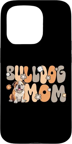 Vista 14 de Funda para iPhone 16 Bulldog Inglés Groovy World's Best English Bulldog Mom
