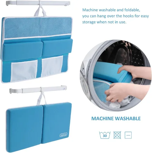 Vista 4 de beiens Juego de rodilleras y coderas de baño, almohadilla de rodillas y codos de secado rápido de 1.5 pulgadas de grosor, soporte para bañera de Azul