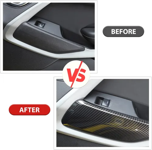 Vista 4 de RT-TCZ Cubierta de moldura para panel de puerta interior, accesorios de decoración interior para Chevrolet Camaro 2016-2022, 2 piezas