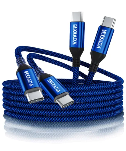 Vista 9 de AkoaDa Cable USB C a USB C de 100 W de 10 pies, 2 unidades, cable de carga rápida USBC de 5A para iPhone 17, 16, 15 Pro Max, Galaxy S25 FE S25 Ultra