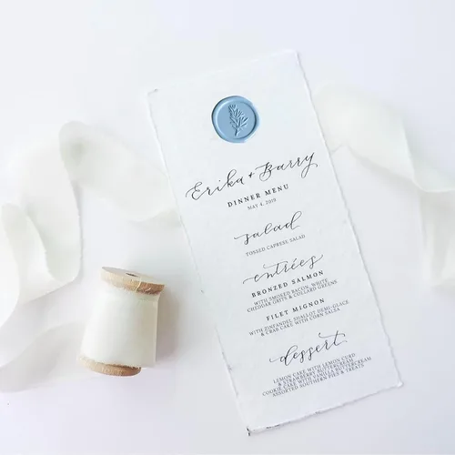 Vista 8 de UNIQOOO Calcomanías de sello de cera, calcomanías de sello de invitación de boda de romero, 100 calcomanías autoadhesivas azul polvoriento