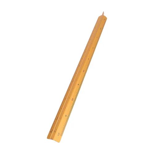 Vista 8 de Sonew Engineer Scale Aluminum Triangular Scale Ruler with :20 :25 :50 :75 Gold