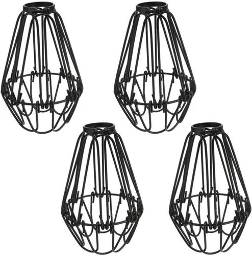 Vista 5 de FOMIYES Lámpara colgante Cubierta de alambre Pantalla de lámpara industrial Protector de metal para ventilador de techo Lámpara de hierro Sombra