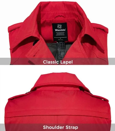 Vista 5 de Wantdo Chaleco largo para mujer, ligero, sin mangas, chaqueta de doble botonadura con bolsillos