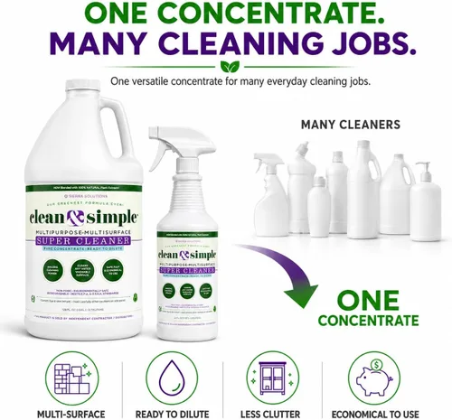 Vista 3 de clean & simple™ SUPER CLEANER - Limpiador concentrado multisuperficie, no tóxico, biodegradable