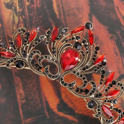 Vista 22 de Coronas para mujer Tiara para niñas Corona de princesa, 1 unidad (paquete de 1), Metal