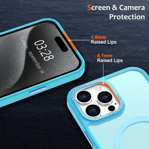 Vista 1187 de Anuck - Funda magnética para iPhone 11 compatible con MagSafe, carcasa trasera mate translúcida dura, borde de TPU, delgada, resistente a impactos