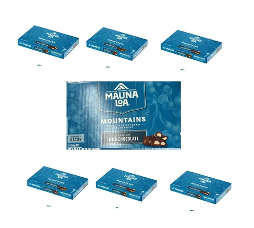 Vista 3 de Mauna Loa Mountain - Nueces de macadamia cubiertas de chocolate en chocolate con leche (6 cajas envueltas individualmente en estuche de transporte)