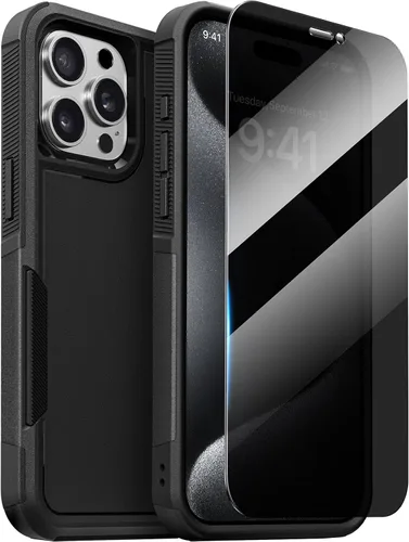 Vista 75 de Diaclara Funda diseñada para iPhone 12/iPhone 12 Pro, [con protector de pantalla de privacidad] [antiespía]