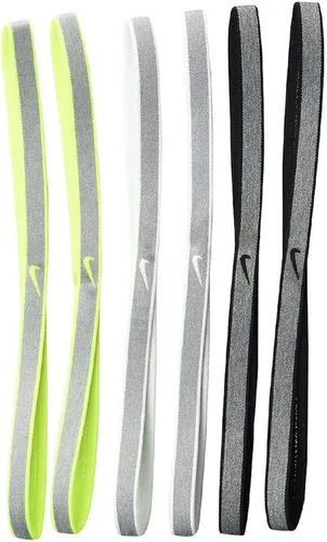 Vista 4 de Nike Heathered Headbands 6PK BlackWhiteVolt OSFM