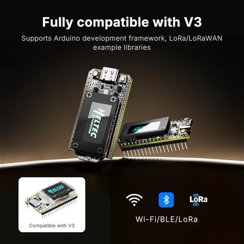 Vista 5 de Heltec ESP32 LoRa V4 - Tablero de desarrollo con pantalla, pre-soldado