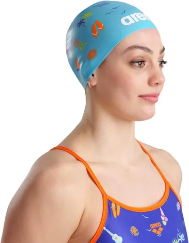 Vista 4 de Arena Poolish Molded Silicone Swim Cap for Training and Racing