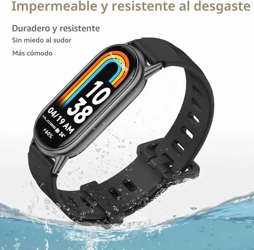 Vista 5 de Correa para Mi Band 10/9/8, pulsera de repuesto para Xiaomi Smart Band 10 Silicona Sport Watch Band 10