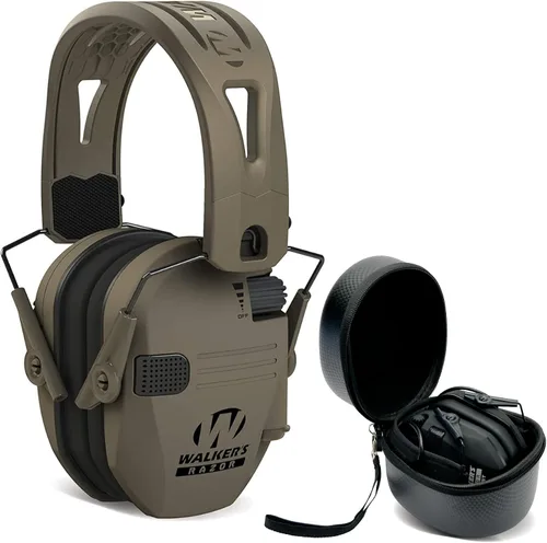 Vista 8 de Walker's Razor Slim - Protector auditivo electrónico para tiro (amplificación y supresión de sonido) con estuche protector Protective Case