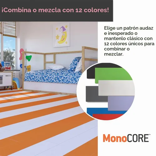 Vista 7 de Lucida Surfaces Azulejos de vinilo de lujo Pisos entrelazados para instalación de bricolaje Tablones de aspecto de color sólido Creamsicle