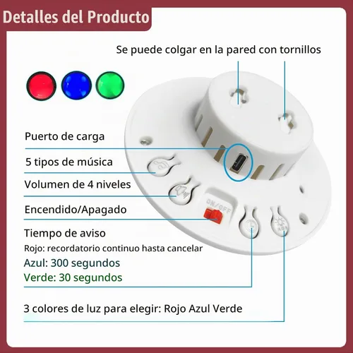 Vista 4 de Botón inalámbrico de llamada de emergencia para ancianos, alarma de cable de extracción de baño con luz estroboscópica, 1 receptor de atención