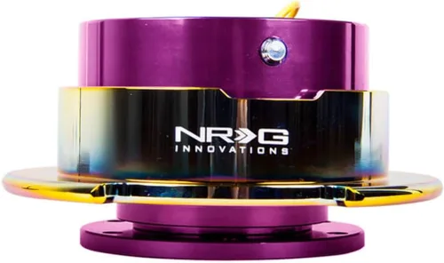 Vista 3 de NRG Innovations NRG-SRK-250NB-MC GEN 2.5 - Adaptador de liberación rápida para volante, 6 agujeros y patrones de pernos 6x70 y 6x74mm/Cuerpo azul