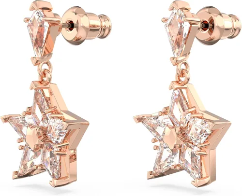 Vista 3 de SWAROVSKI Stella Necklace, Earrings, and Bracelet Crystal Jewelry Collection, Kite Cut Crystals, Rose Gold Tone Finish