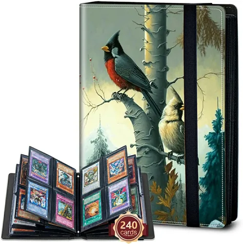 Vista 26 de Rossy Carpeta de tarjetas con 4 bolsillos, carpeta de tarjetas intercambiables, álbum de colección de tarjetas, para 160 tarjetas de carga lateral