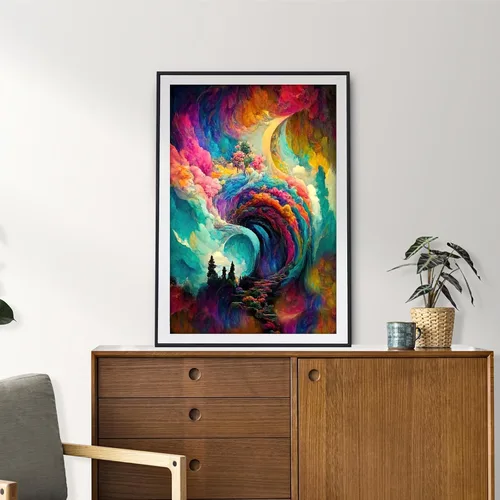 Vista 2 de Kits de Arte de Diamantes DIY para Adultos - Juego Completo de Pintura de Diamantes 5D con Detalles Completos de Nubes Auspiciosas y Coloridas