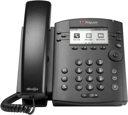 Vista 2 de Polycom Sistema telefónico multimedia empresarial con cable VVX 311 - 6 líneas PoE - 2200-48350-025 - Sustituye a VVX 310