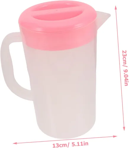 Vista 2 de DOITOOL Recipiente de almacenamiento de bebidas de gran capacidad, resistente al calor, jarra de agua fría, jarra de jugo de plástico, tetera
