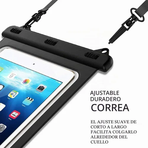 Vista 3 de Funda impermeable para tablet de 8 pulgadas, bolsa seca con cordón para iPad mini 2019/4/3/2, Galaxy Tab A / S2 / Tab E 8.0", ASUS ZenPad, Fire HD